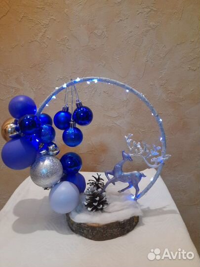 Новогодняя композиция с подсветкой