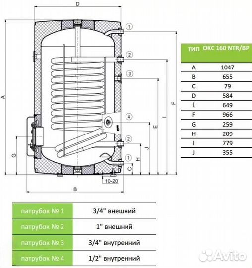 Бойлер косвенного нагрева Drazice OKC 125 NTR