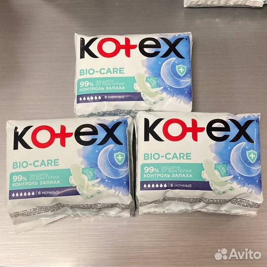 Ночные Прокладки kotex bio-care