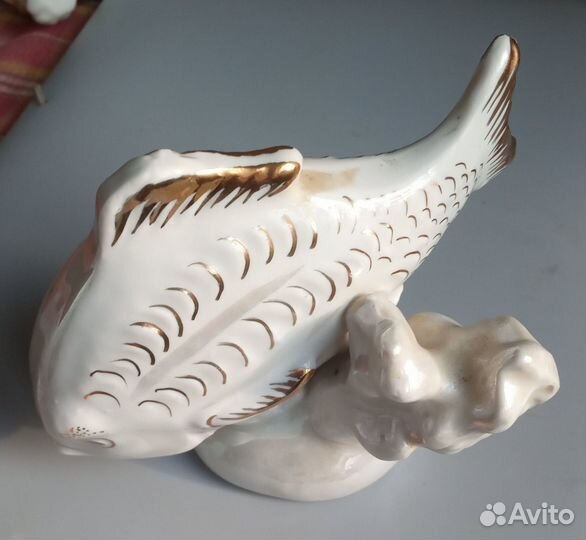Статуэтка Карп. Фарфор. Дулево. СССР