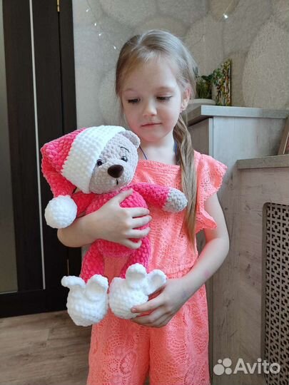 Вязаный мишка на заказ