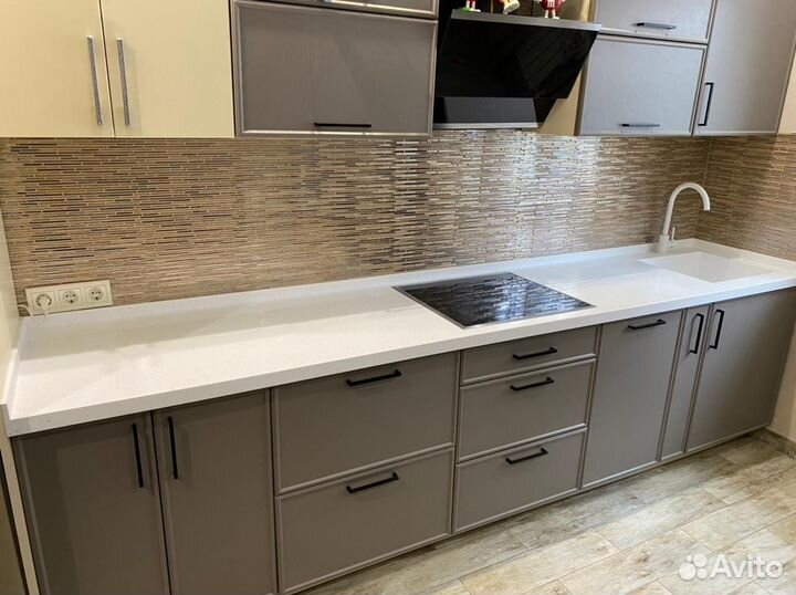 Акриловая столешница под мрамор