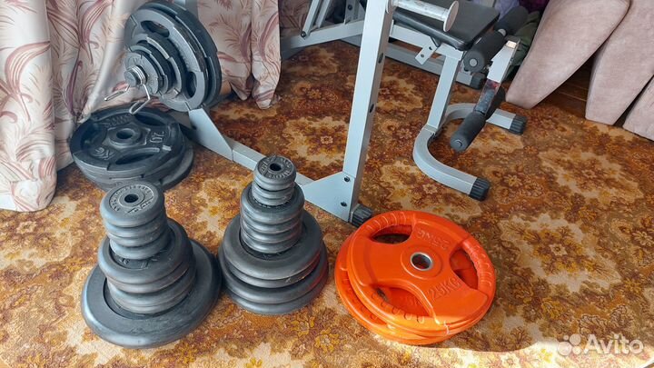 Штанги, гантели, силовая установка, блины
