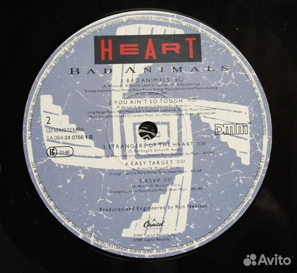 Heart - Bad animals - 1987 LP Vixen - Same - 1988