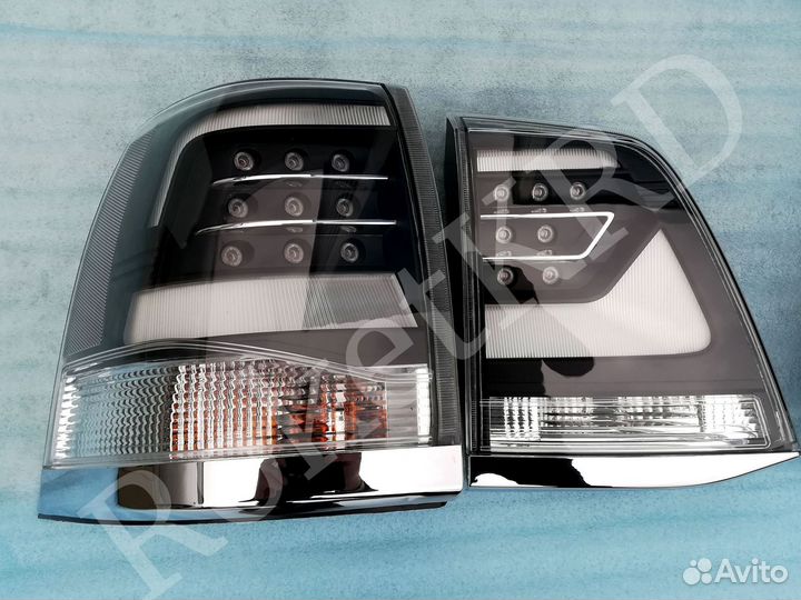 Задние фонари Land Cruiser 200 Бело-Черные