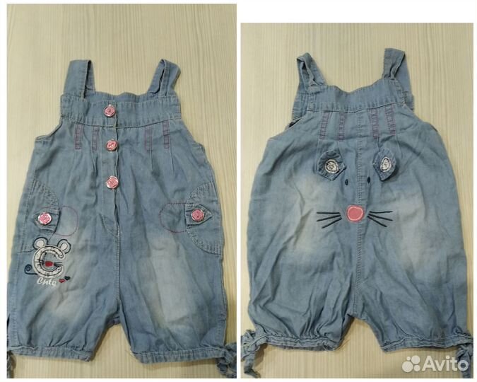 Пакетом: платья (5 шт), сарафан, песочник (74)