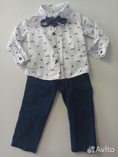 Костюм для мальчика брюки и рубашка 92