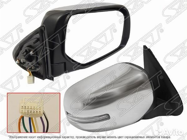 Зеркало mitsubishi L200/triton 15/fiat fullback 16- RH - хром, регулировка, скл