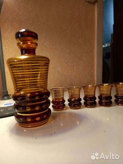 Графин цветное стекло СССР