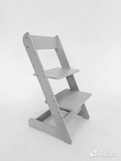 Растущий серый стульчик для детей