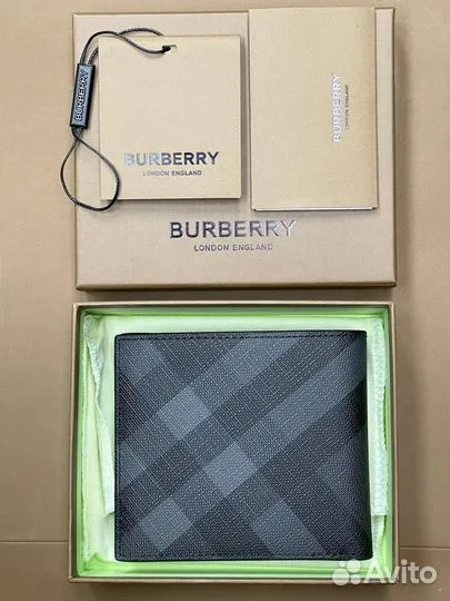 Мужской бумажник Burberry Check Новый