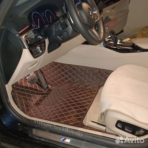 3D авто коврики из экокожи BMW G30 5 серия бмв Г30