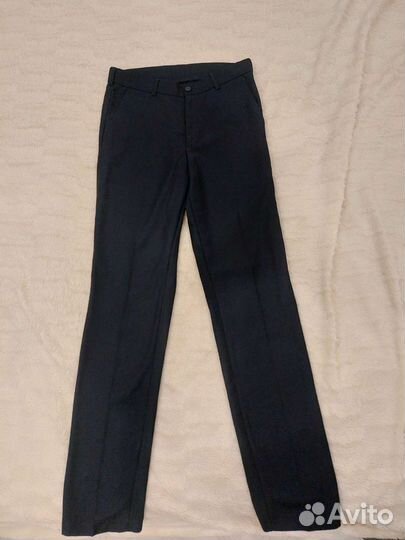 Брюки школьные тёмно синие 170 см