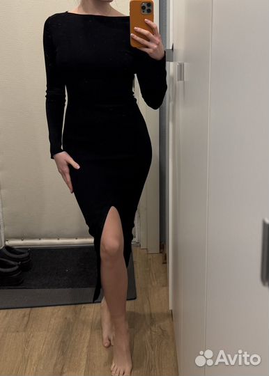 Платье lime в рубчик