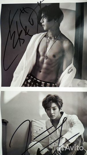 Постер U-kiss с автографами, мини-баннер B.A.P