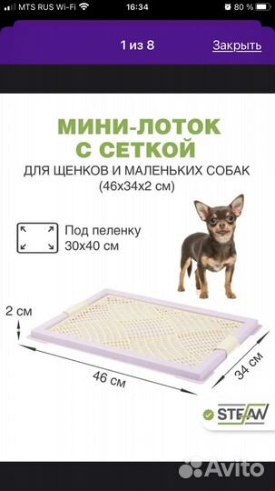 Лоток туалет для собак