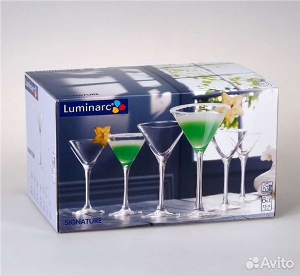 Набор бокалов для мартини и коктейлей 6шт