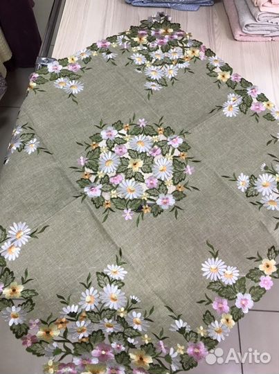 Салфетки льняные ажурные