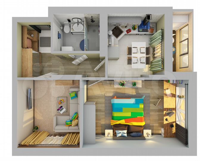 2-к. квартира, 48,6 м², 21/25 эт.