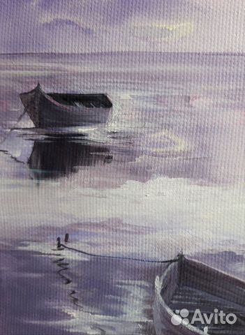 Картина маслом на холсте Пейзаж Восход