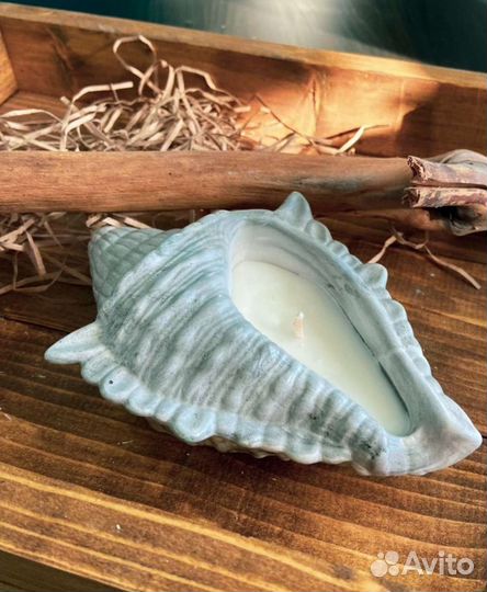 Свеча соевая в ракушке
