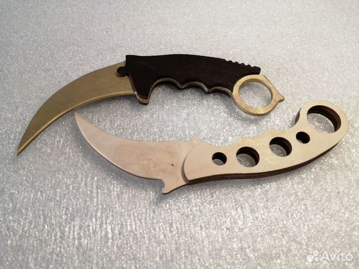 Ножи деревянные керамбит детские 2 шт в наборе