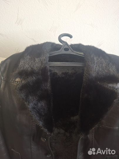 Кожаная куртка с натуральным мехом итальянская