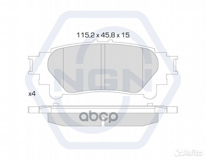 Колодки тормозные дисковые керамические зад