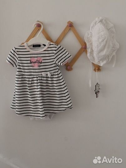 Летнии вещи для девочки пакетом 68- 74 р