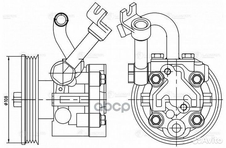 Насос гур для а/м Nissan Murano I (02) /Teana J31