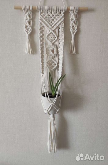Кашпо-подвесы для цветов макраме