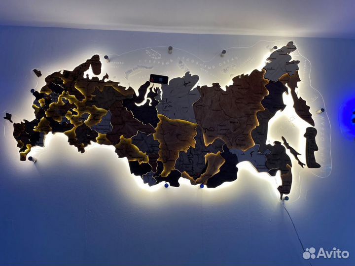 Настенная карта России