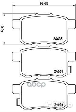 Колодки тормозные, задние P28072 Brembo