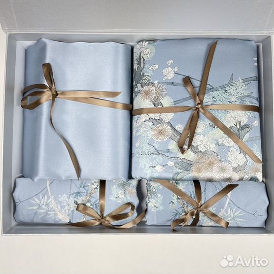 Комплект постельного белья из шёлка 22 мм, Евро