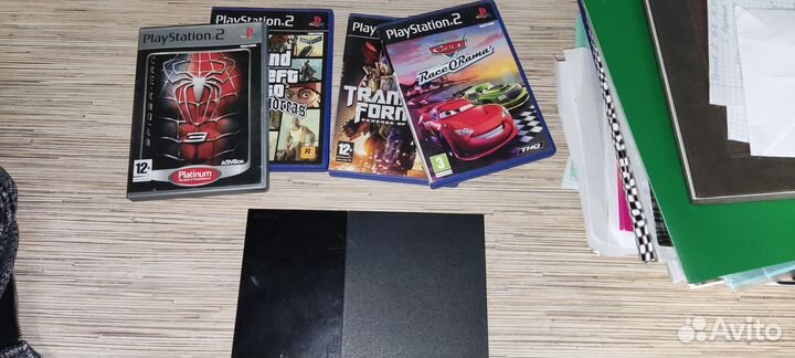 Sony playstation 2 вместе с играми