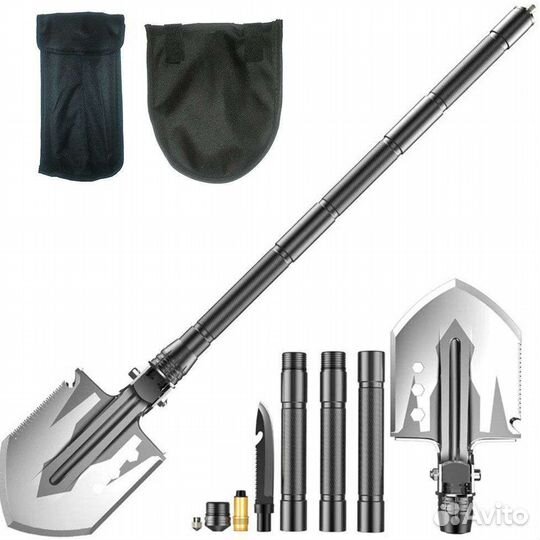 Лопата многофункциональная складная 11в1 черная