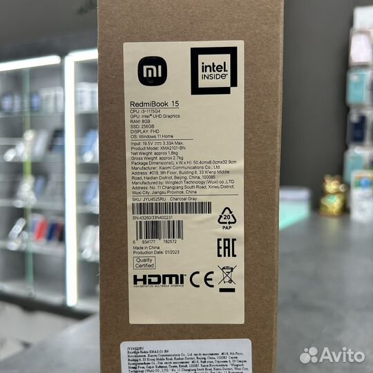 Xiaomi redmibook 15 8/256Gb