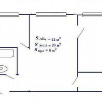 2-к. квартира, 43,5 м², 2/4 эт.