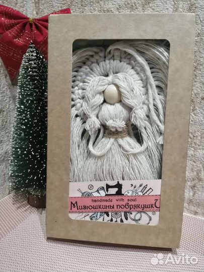 Украшение Ангел макраме handmade