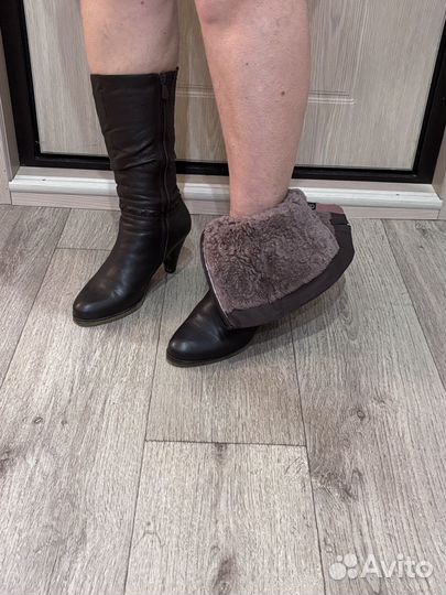 Сапоги женские из натуральной кожи и меха