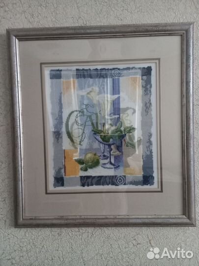 Картина вышитая