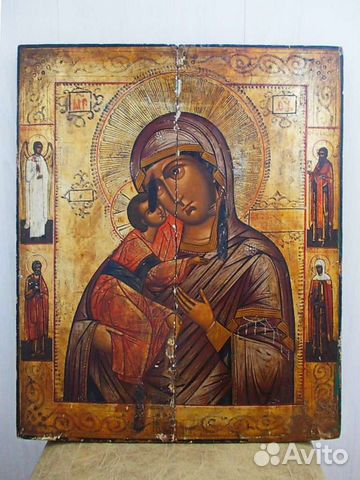Старинная икона Фёдоровской Богородицы