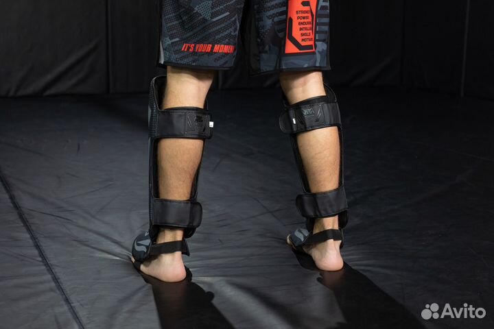 Защита голени Venum Challenger Army Grey кож