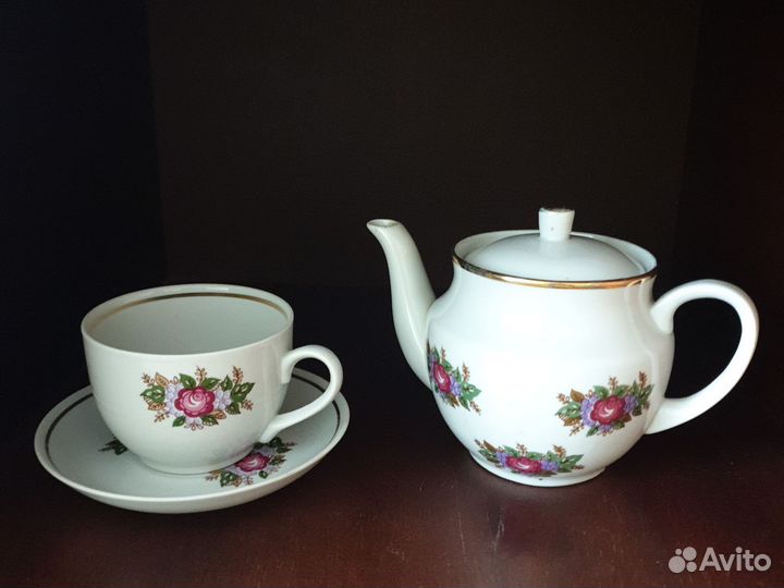 Чайник заварочный и чайная пара СССР