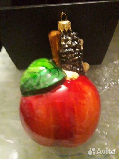 Елочные игрушки komozja Ежик на яблоке