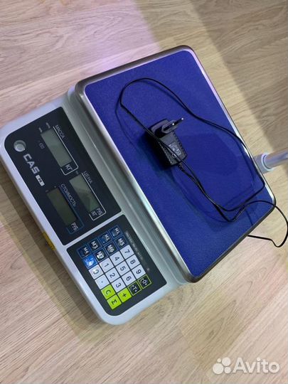 Торговые весы CAS pr -06p lcd, II USB, со стойкой