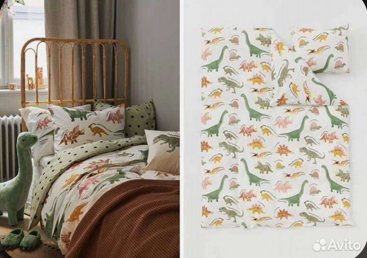 Постельное белье детское hm новое динозавры