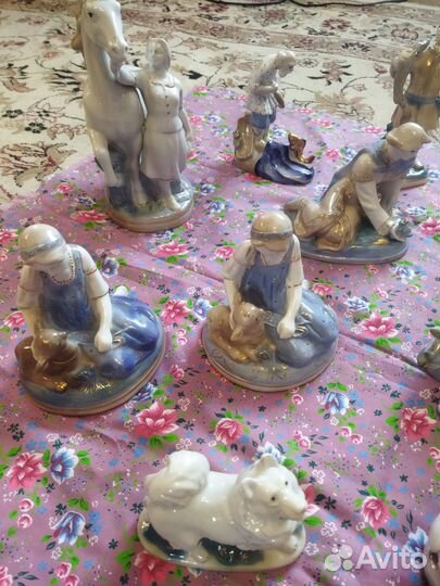 Статуэтки СССР, старая гжель