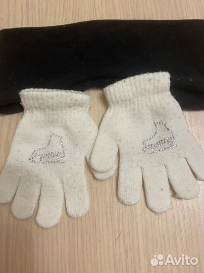 Перчатки и повязка для фигурного катания