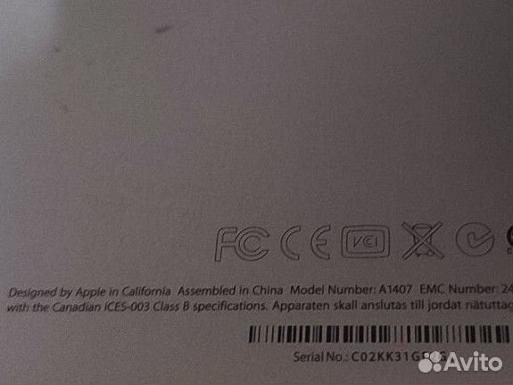 Монитор Apple Thunderbolt Display 27 (A1407)